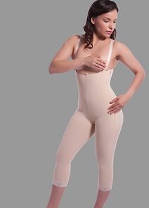 female model in a full body compression garment